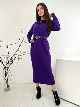 Трикотажное платье, цвет фиолетовый