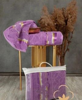 Набор полотенец,цвет фиолетовый