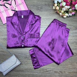 Комплект рубашка с брюками, цвет фиолетовый