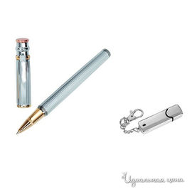 Набор Cerutti ручки "SAXO" мужской, цвет стальной
