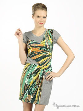 Платье BCBG MAXAZRIA женское, цвет серый / мультиколор