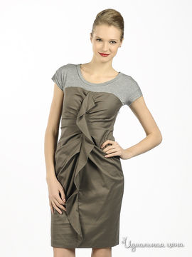 Платье BCBG MAXAZRIA женское, цвет серый / болотный