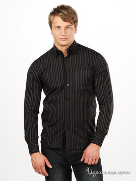 Рубашка Blend&Joop мужская, цвет черный / коричневый