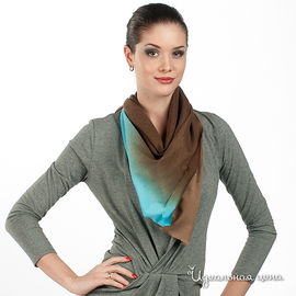 Платок Laura Biagiotti шарфы женский, цвет коричневый / голубой