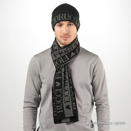 Комплект (шарф, шапка) Fiorucci унисекс, цвет серый / черный