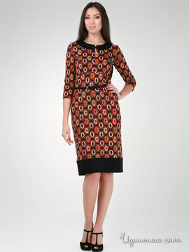  Платье Fleuretta женское, цвет коричневый / оранжевый