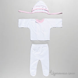 Комплект Литтлфилд детский, цвет белый / розовый, 0-2 года