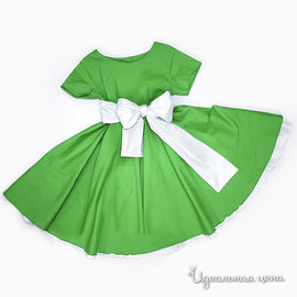 Платье Oncle Tom для девочки, цвет зеленый / белый