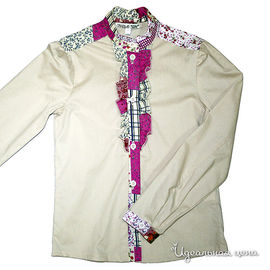 Блузка Oncle Tom для девочки, цвет бежевый / мультиколор