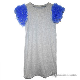 Платье Oncle Tom для девочки, цвет серый меланж / голубой