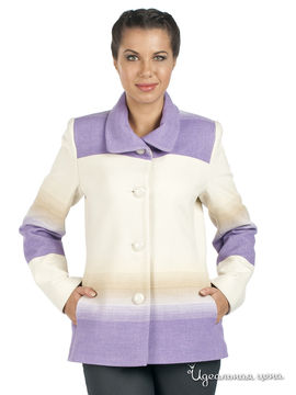Пальто Artwizard женское, цвет белый / фиолетовый