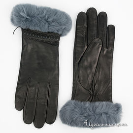 Перчатки Eleganzza женские, цвет черный / серый