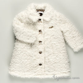 Пальто Les petit Parrotines для девочки, цвет белый