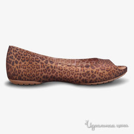 Балетки Crocs, цвет коричневый