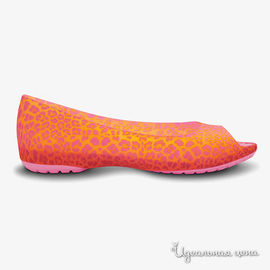 Балетки Crocs, цвет оранжевый / розовый