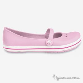 Балетки Crocs, цвет бледно-розовый / белый