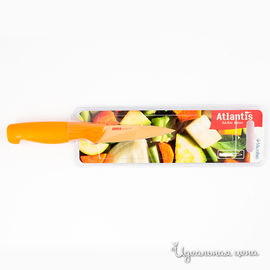 Нож для овощей Atlantis, цвет оранжевый, 9см.
