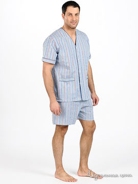 Пижама Fancy мужская, цвет голубой / принт полоска