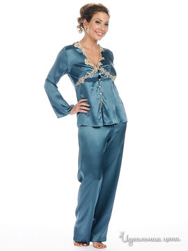 Пижама Charoi "VINTAGE" женская, цвет голубой