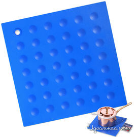 Прихватка силиконовая fortuna, цвет синий, 18x18 см
