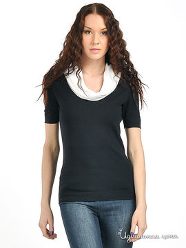 Пуловер Pezzo женский, цвет черный / белый