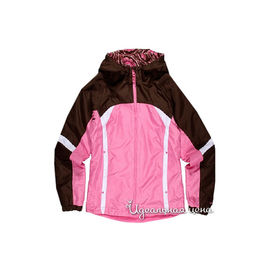 Куртка London frog для девочки, цвет розовый / коричневый / белый