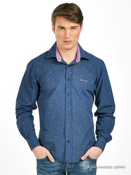 Рубашка Мультибренд мужская, цвет темно-синий / голубой / сиреневый