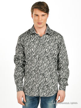 Рубашка Мультибренд мужская, цвет серый / черный / белый