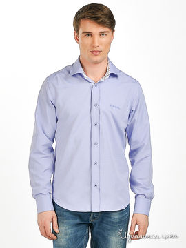 Рубашка Мультибренд мужская, цвет сиреневый / белый