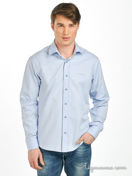 Рубашка Мультибренд мужская, цвет голубой / белый