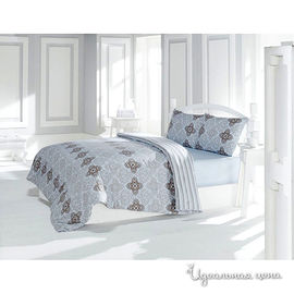 Комплект постельного белья Issimo "VALERIA", цвет коричнево-голубой, семейный