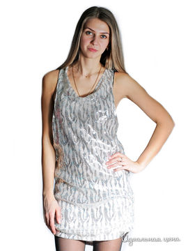 Платье Message женское, цвет серебряный