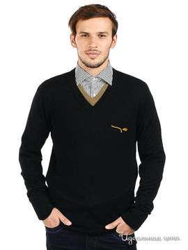 Пуловер Ferre, Trussardi, Armani мужской, цвет черный / болотный