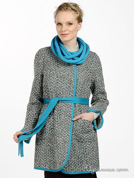 Пальто Shipilova женское, цвет серый / голубой