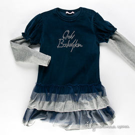 Платье Babylon для девочки, цвет синий / серый