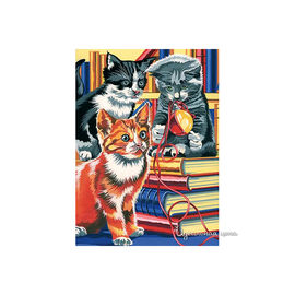 Набор для раскрашивания Reeves (Oasis) "котята на книге" для ребенка