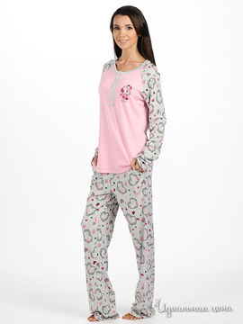 Пижама Relax Mod женская, цвет серый / розовый