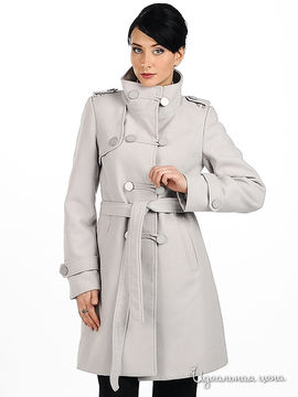 Пальто Мультибренд женское, цвет светло-серый
