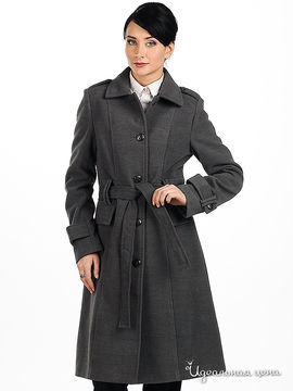 Пальто Мультибренд женское, цвет серый