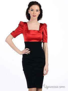 Платье Diva женское, цвет черный / красный