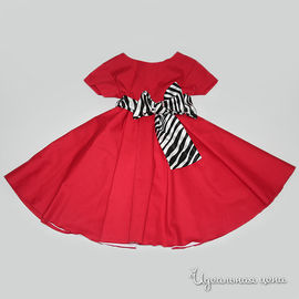 Платье Oncle Tom для девочки, цвет красный / белый / черный