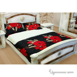 Комплект постельного белья Magicwool "МАКИ", цвет черный / красный / молочный, евро
