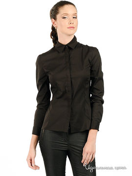 Блузка Larro женская, цвет темно-коричневый