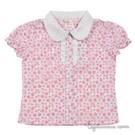 Блузка Венейя для девочки, цвет белый / розовый