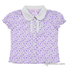 Блузка Венейя для девочки, цвет белый / фиолетовый