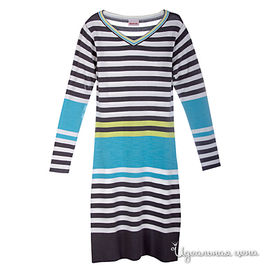 Платье Gulliver для девочки, цвет черный / белый / голубой