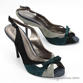 Туфли Cardinali женские, цвет черный / зеленый / серый