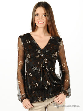 Блуза GAUDI женская, цвет серый / коричневый