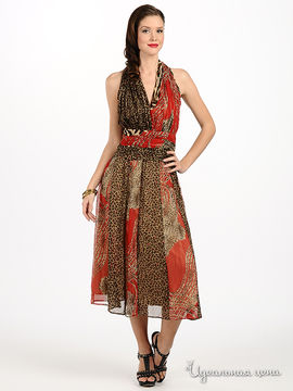 Платье Eleni Viare женское, цвет бежевый / красный