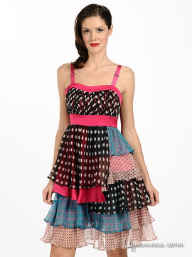 Платье Eleni Viare женское, цвет розовый / голубой / серый
